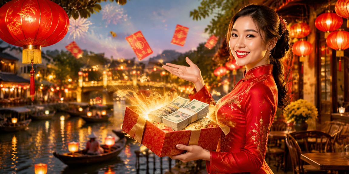 Phong vị Hội An và phong bao đỏ gợi ý thông tin thanh toán dịp lễ