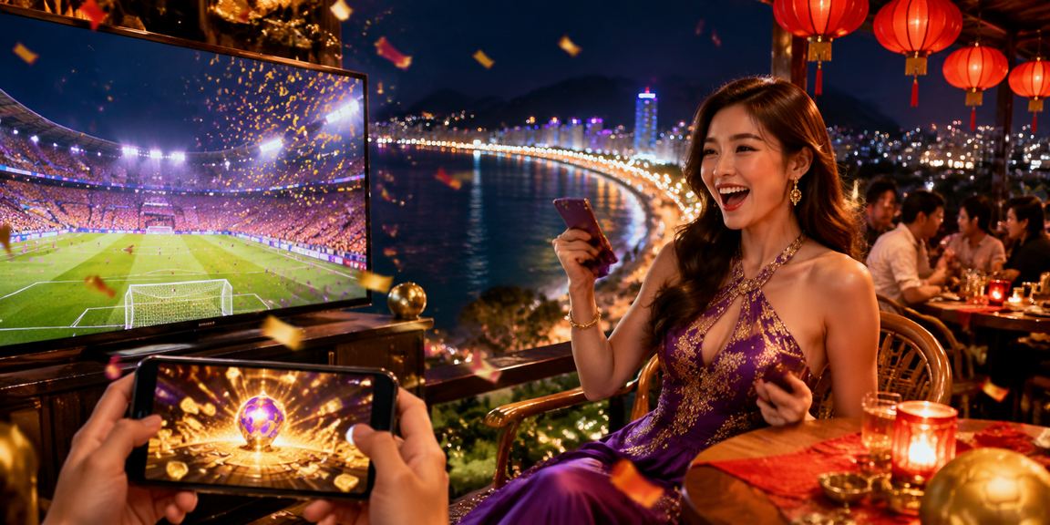 Chợ đêm Quy Nhơn gợi bối cảnh xem xổ số trên điện thoại